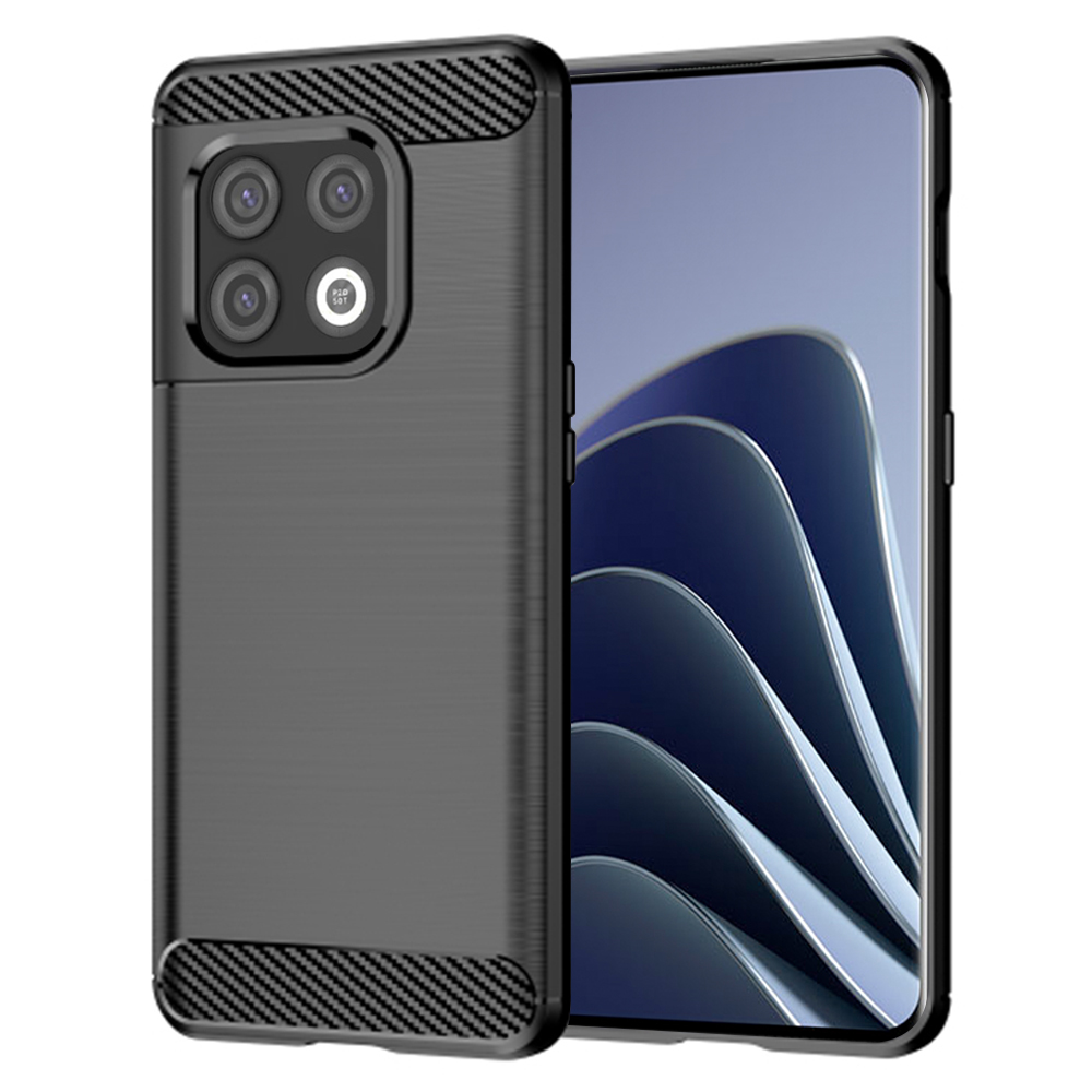 Калъф за OnePlus 10 Pro - Techsuit Carbon Silicone - Черен