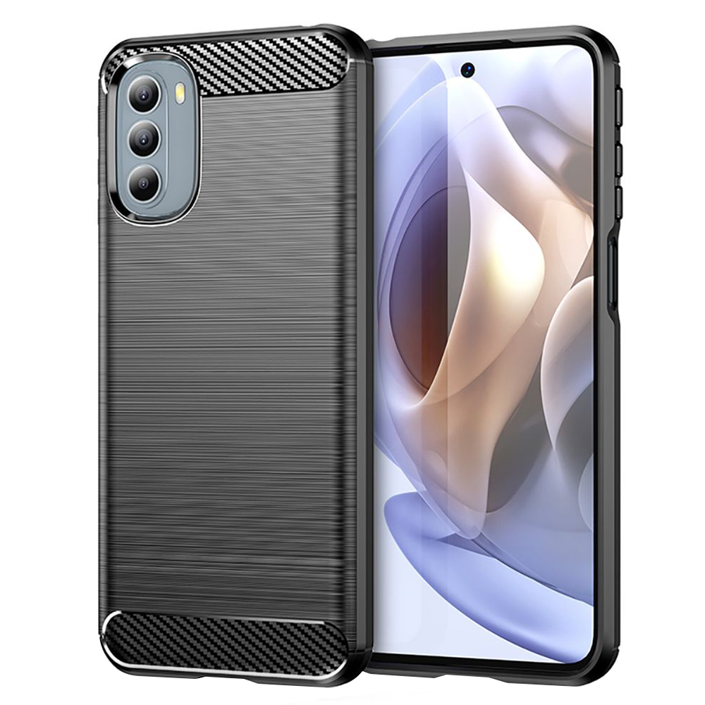 Калъф за Motorola Moto Moto G31 4G / Moto G41 4G - Techsuit Carbon Silicone - Черен