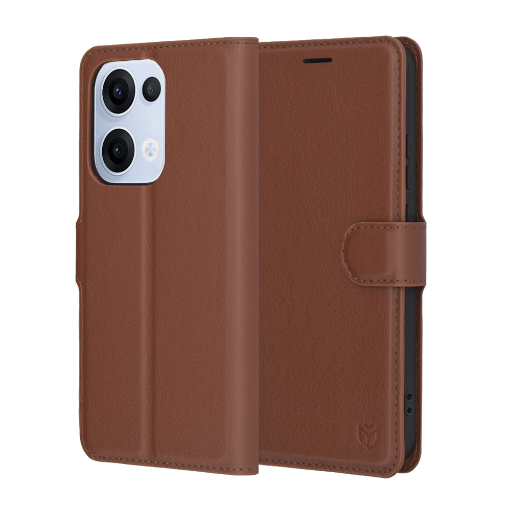 Калъф за Oppo Reno13 - Techsuit Leather Folio - Кафяв