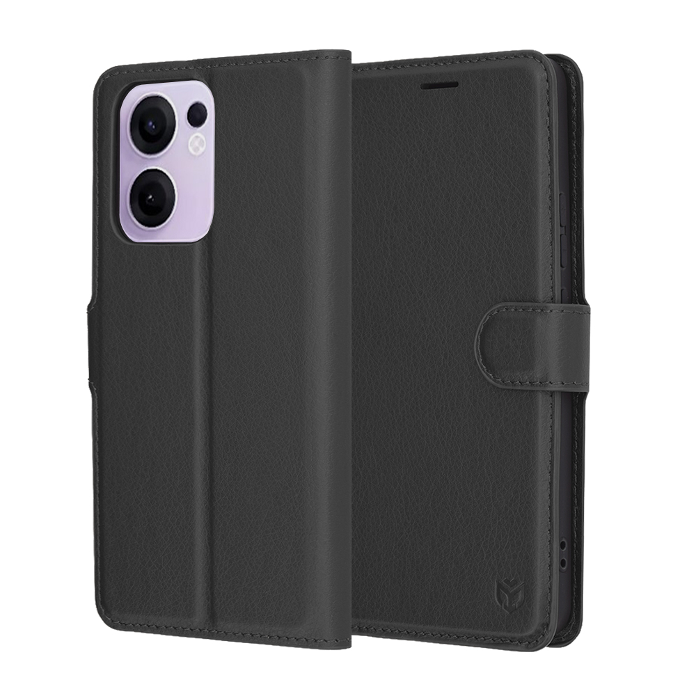 Калъф за Oppo Reno13 F 4G / Reno13 F 5G / Reno13 FS 5G - Techsuit Leather Folio - Черен