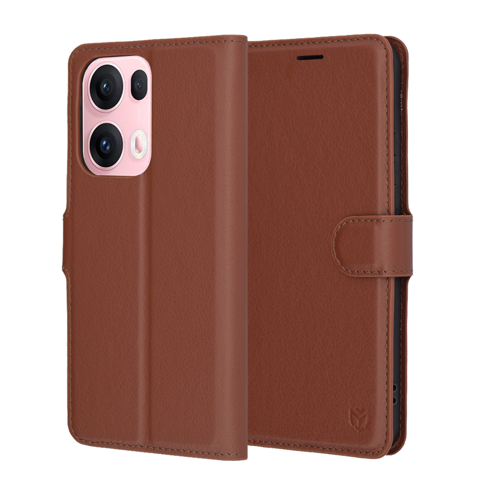 Калъф за Oppo Reno13 Pro - Techsuit Leather Folio - Кафяв