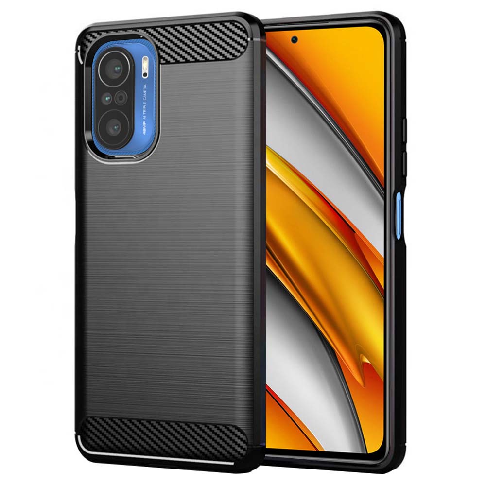 Калъф за Xiaomi Mi 11i / Poco F3 - Techsuit Carbon Silicone - Черен