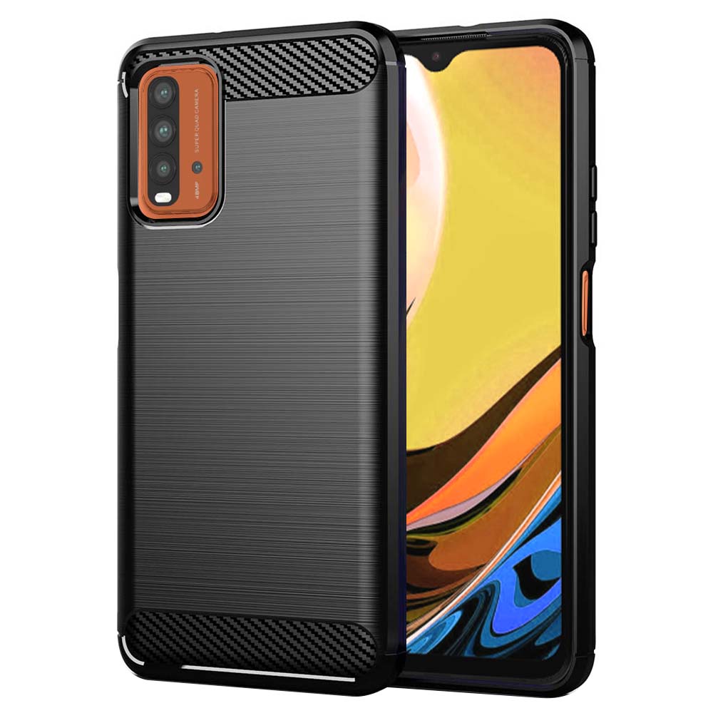 Калъф за Xiaomi Redmi 9T / Redmi 9 Power - Techsuit Carbon Silicone - Черен