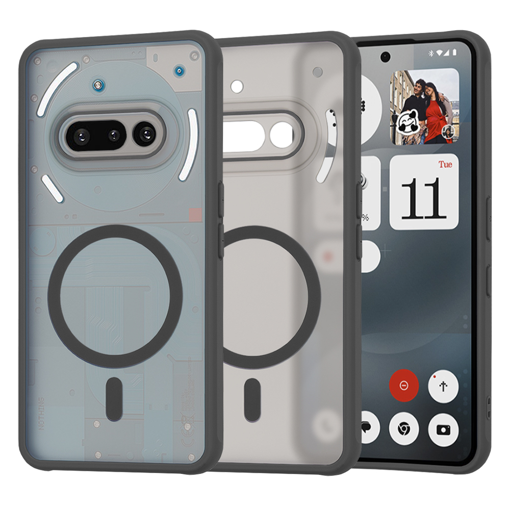 Nothing Phone Case (3a) - Techsuit HaloFrost MagSafe MagSafe Series - Smoke Черен