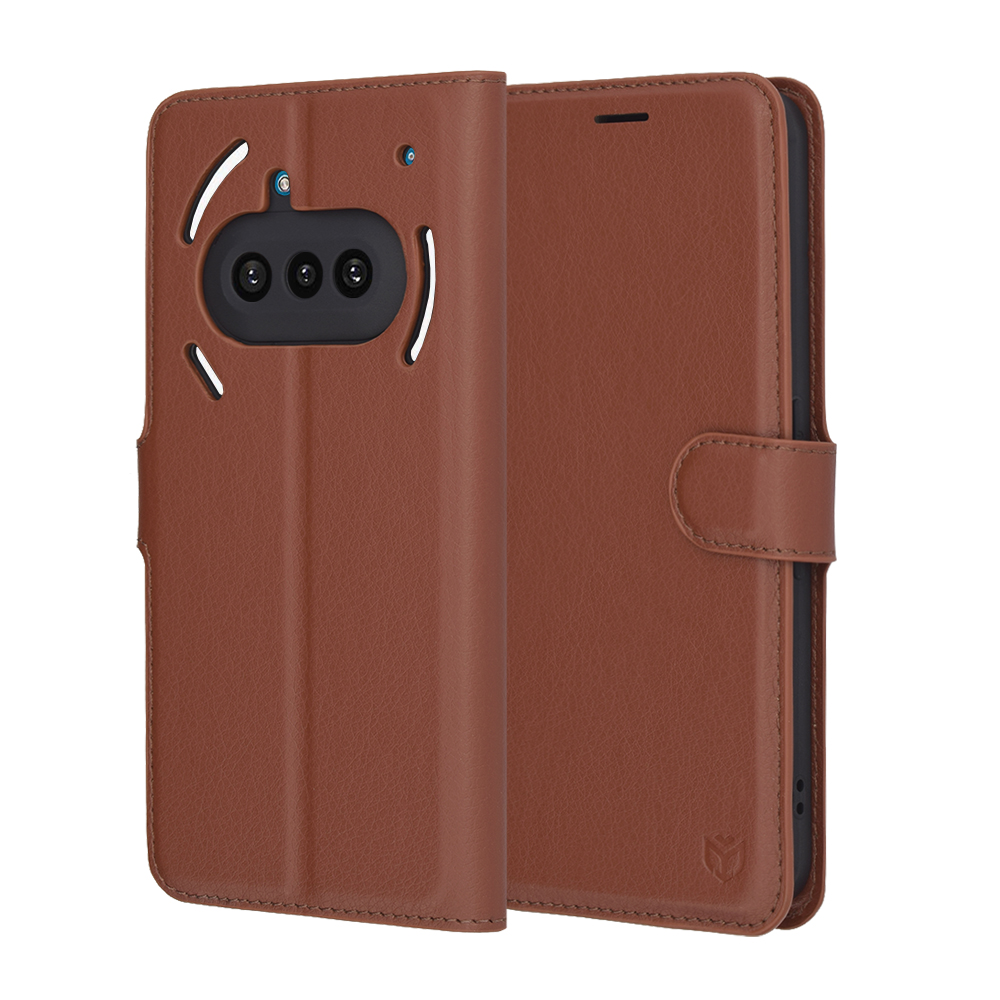 Калъф за телефон Nothing (3a) - Techsuit Leather Folio - Кафяв