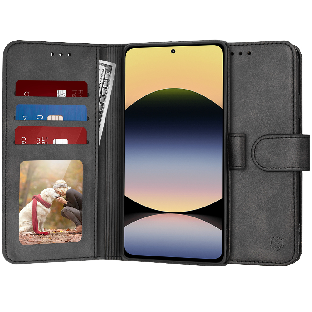 Калъф за Xiaomi Redmi Note 14 4G (Standard) - Techsuit Diary Book - Черен