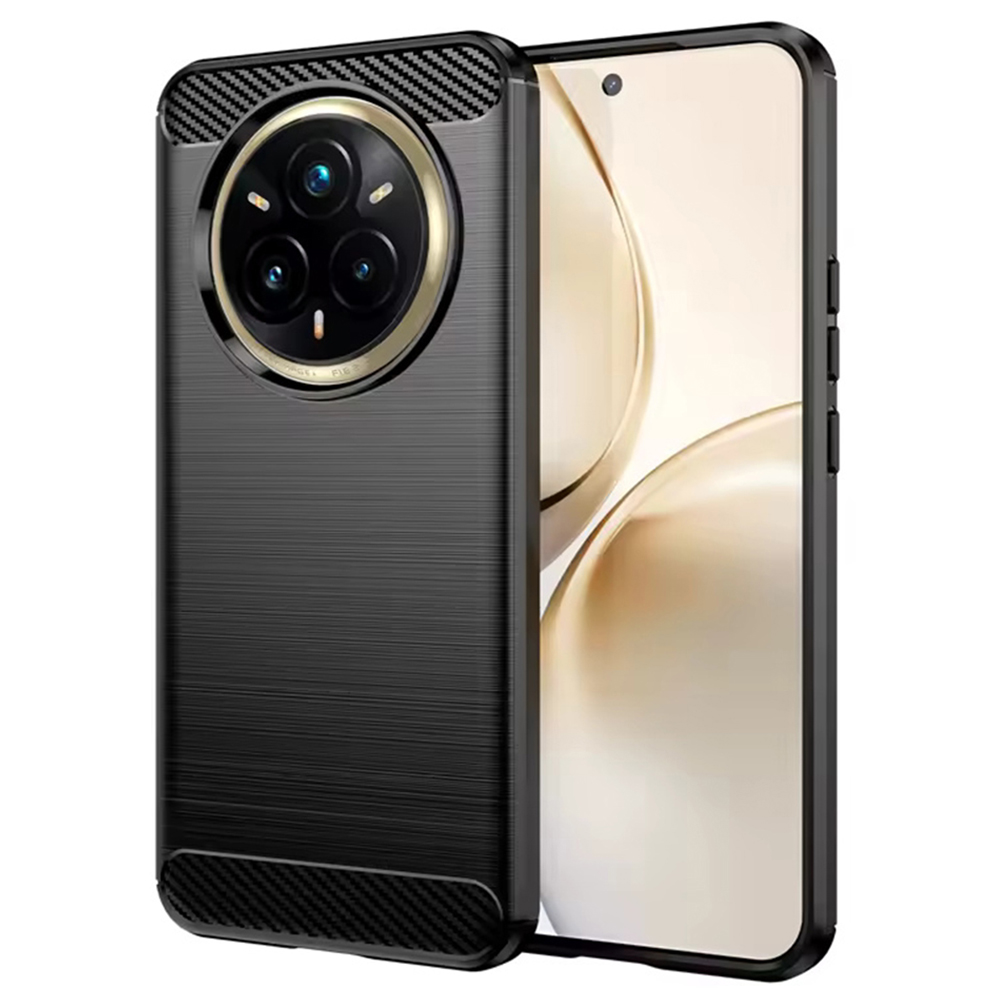 Калъф за Realme 14 Pro+ - Techsuit Carbon Silicone - Черен