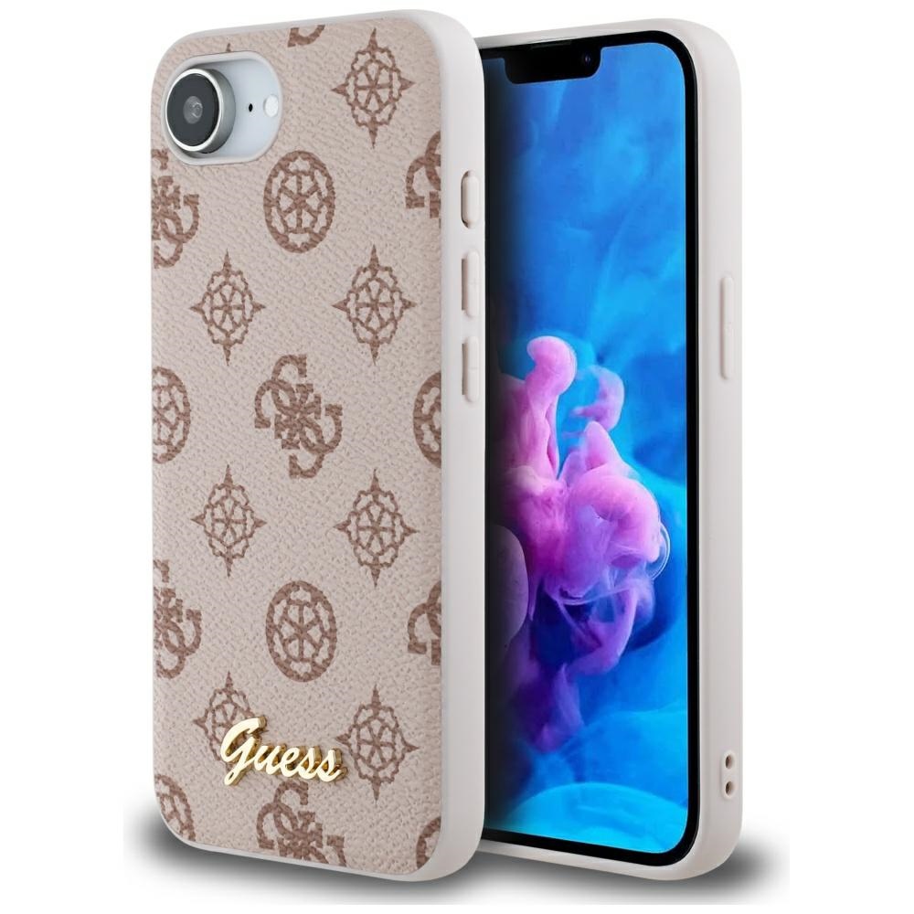 Калъф за iPhone 16e / iPhone 17e - Guess Peony Script MagSafe (GUHMPSE4PGPYSW) - Кафяв