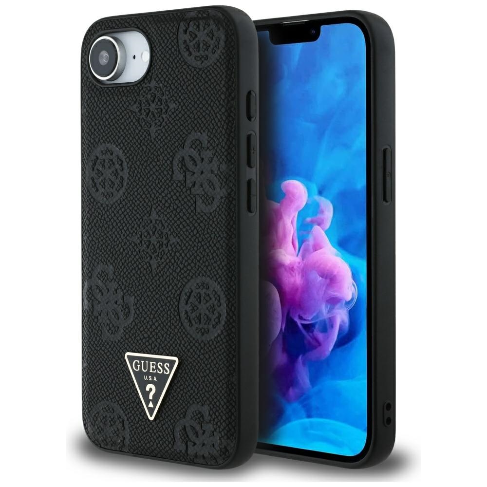 Калъф за iPhone 16e / iPhone 17e - Peony Grained Hot Stamp Hot Stamp Triangle Logo MagSafe (GUHMPSE4PGBTMK) - Черен