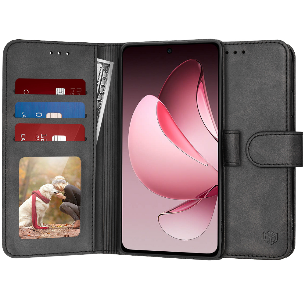 Калъф за Oppo Reno13 F 4G / Reno13 F 5G / Reno13 FS 5G - Techsuit Diary Book - Черен