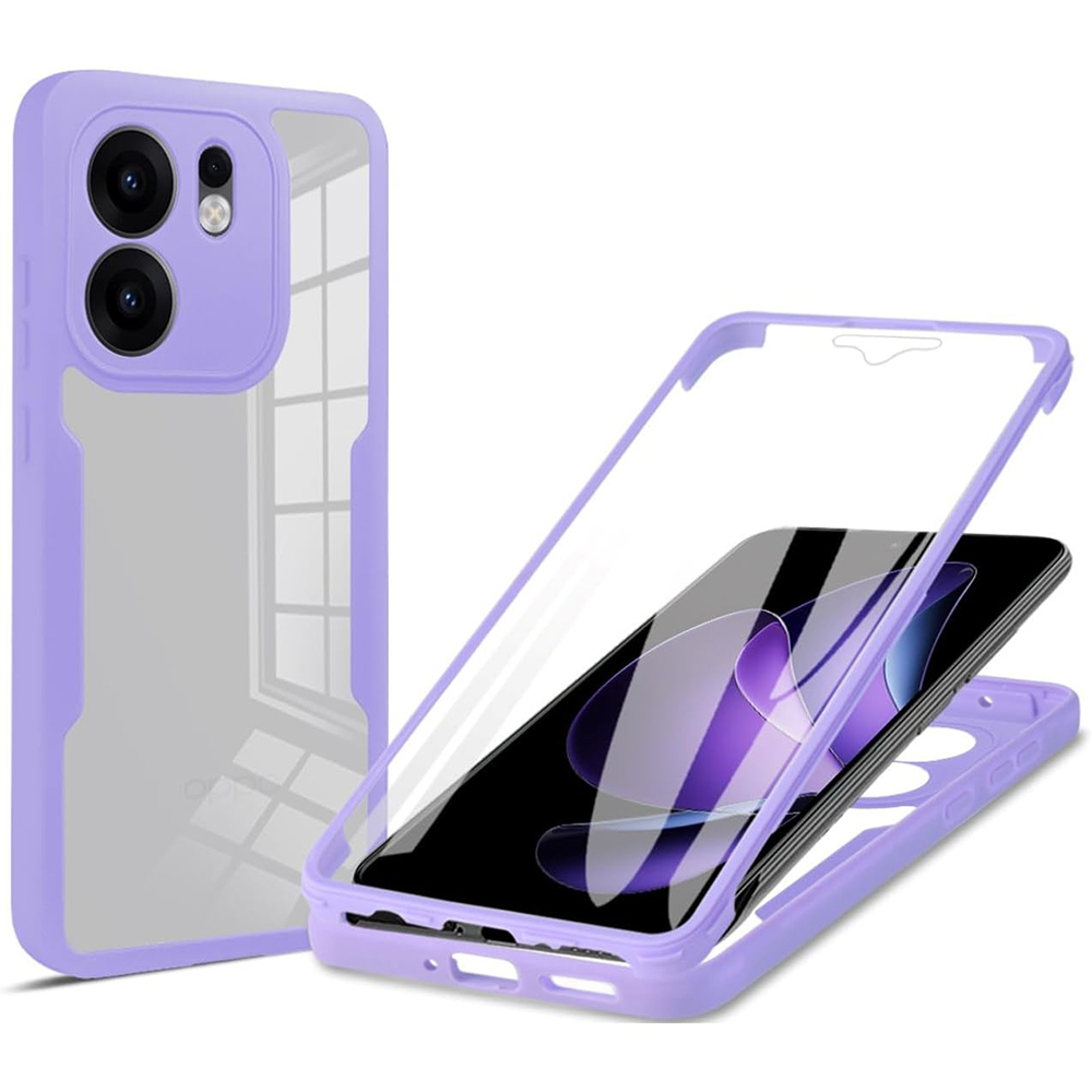 Калъф за Oppo Reno13 F 4G / Reno13 F 5G / Reno13 FS 5G + капак - Techsuit ColorVerse 360 Series - Лилав