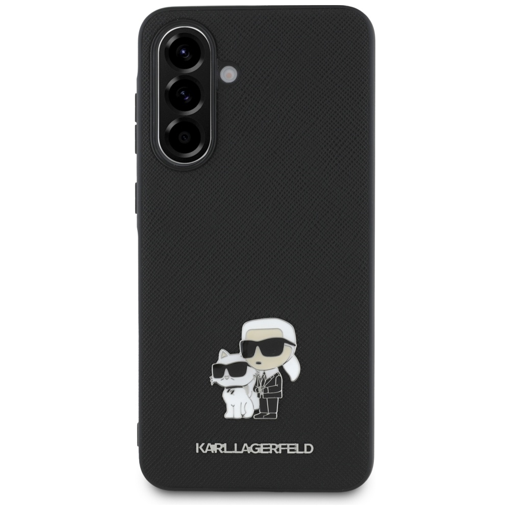Калъф за Samsung Galaxy A36 5G - Karl Lagerfeld Saffiano (KLHCSA36PSAKAKCMPK) - Karl&Choupette Metal Pin