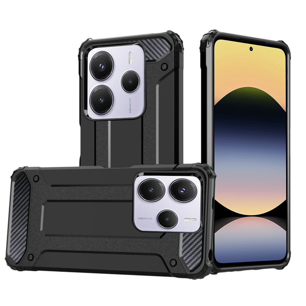 Калъф за Xiaomi Redmi Note 14 5G - Techsuit Hybrid Armor - Черен