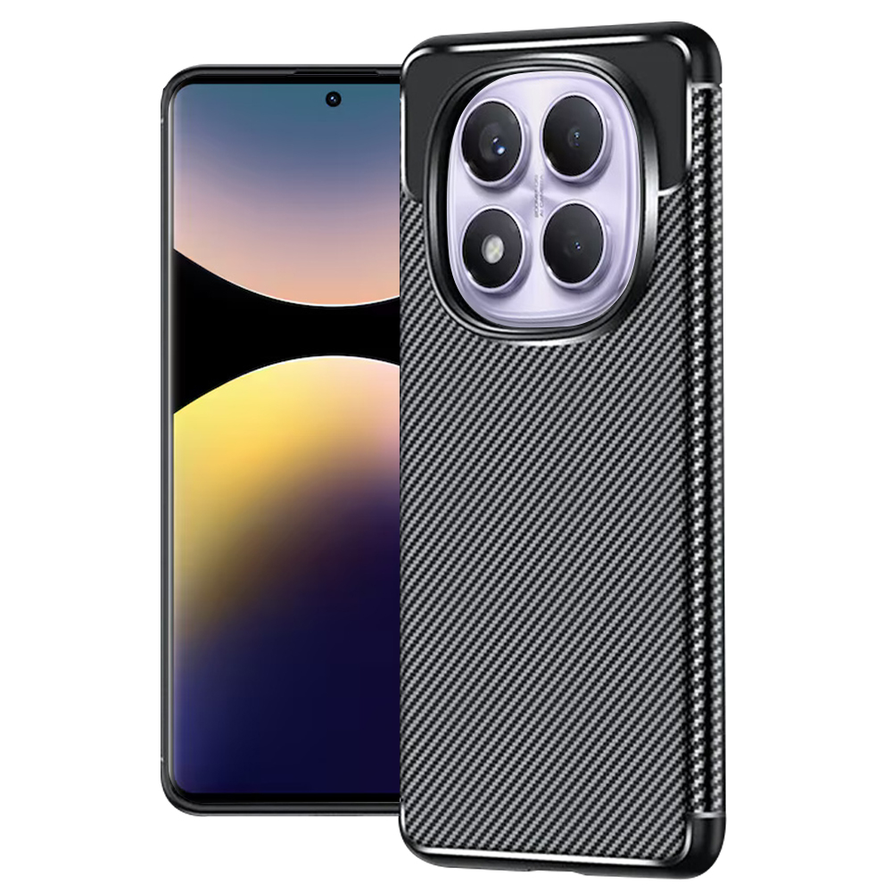Калъф за Xiaomi Redmi Note 14 Pro 4G - Techsuit CarbonFiber - Черен