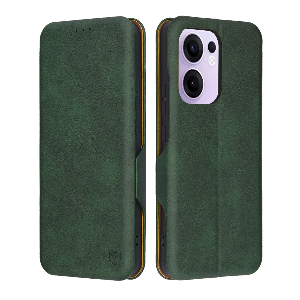 Калъф за Oppo Reno13 F 4G / Reno13 F 5G / Reno13 FS 5G - Techsuit Safe Wallet Plus - Зелен
