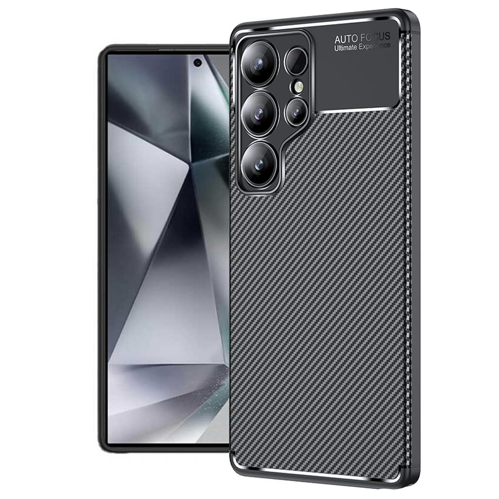 Калъф за Samsung Galaxy S25 Ultra - Techsuit CarbonFiber - Черен