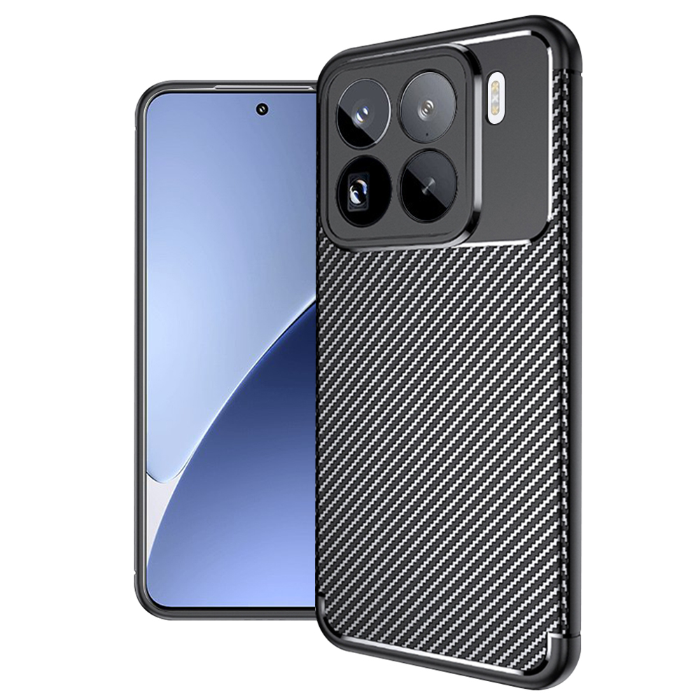 Калъф за Xiaomi 15 Pro - Techsuit CarbonFiber - Черен