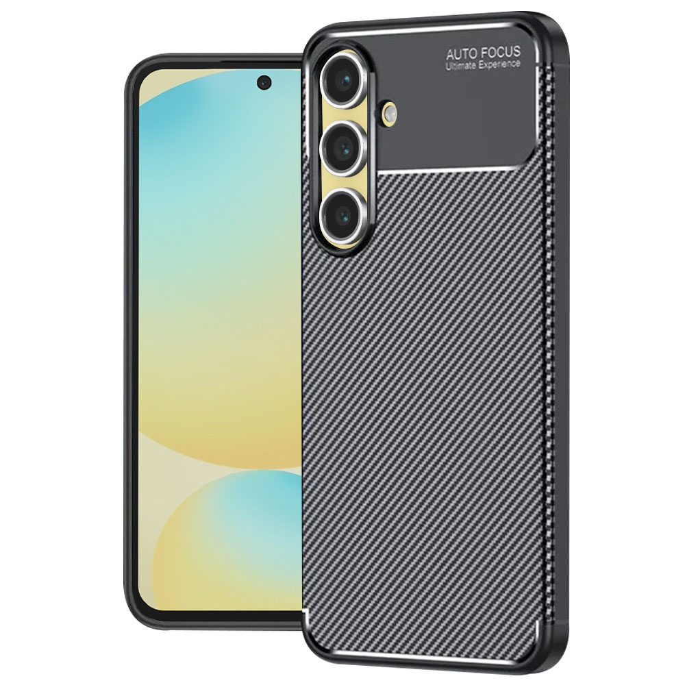Калъф за Samsung Galaxy S24 FE - Techsuit CarbonFiber - Черен