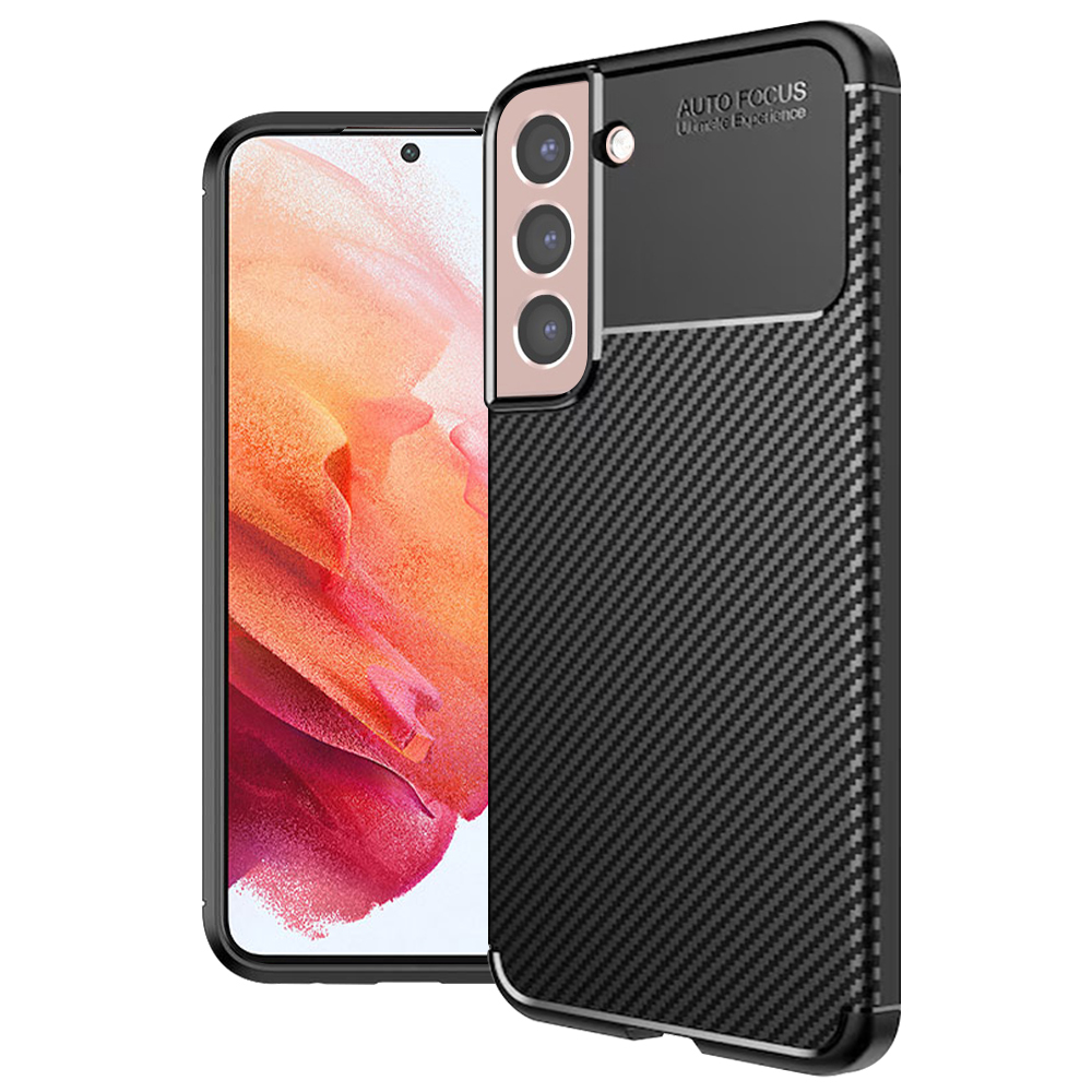 Калъф за Samsung Galaxy S21 5G - Techsuit CarbonFiber - Черен