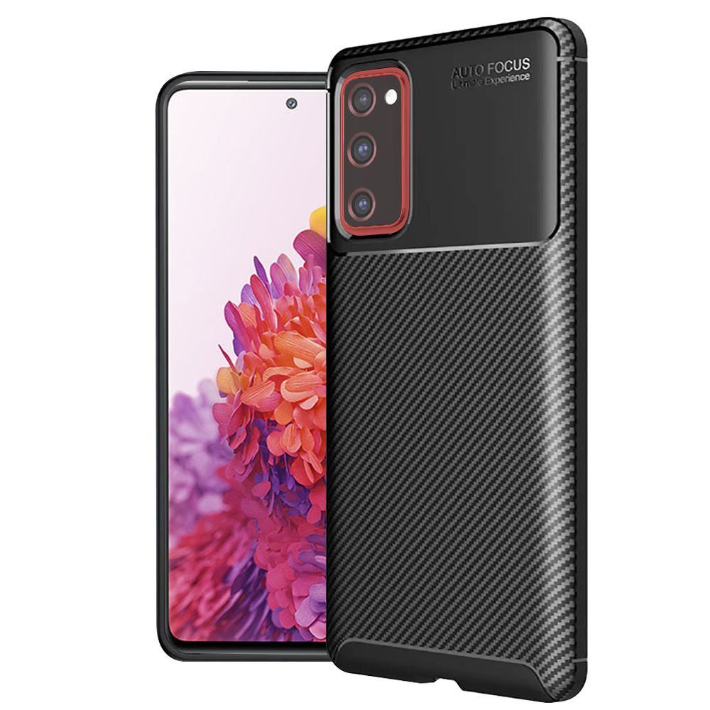 Калъф за Samsung Galaxy S20 FE / S20 FE 5G - Techsuit CarbonFiber - Черен