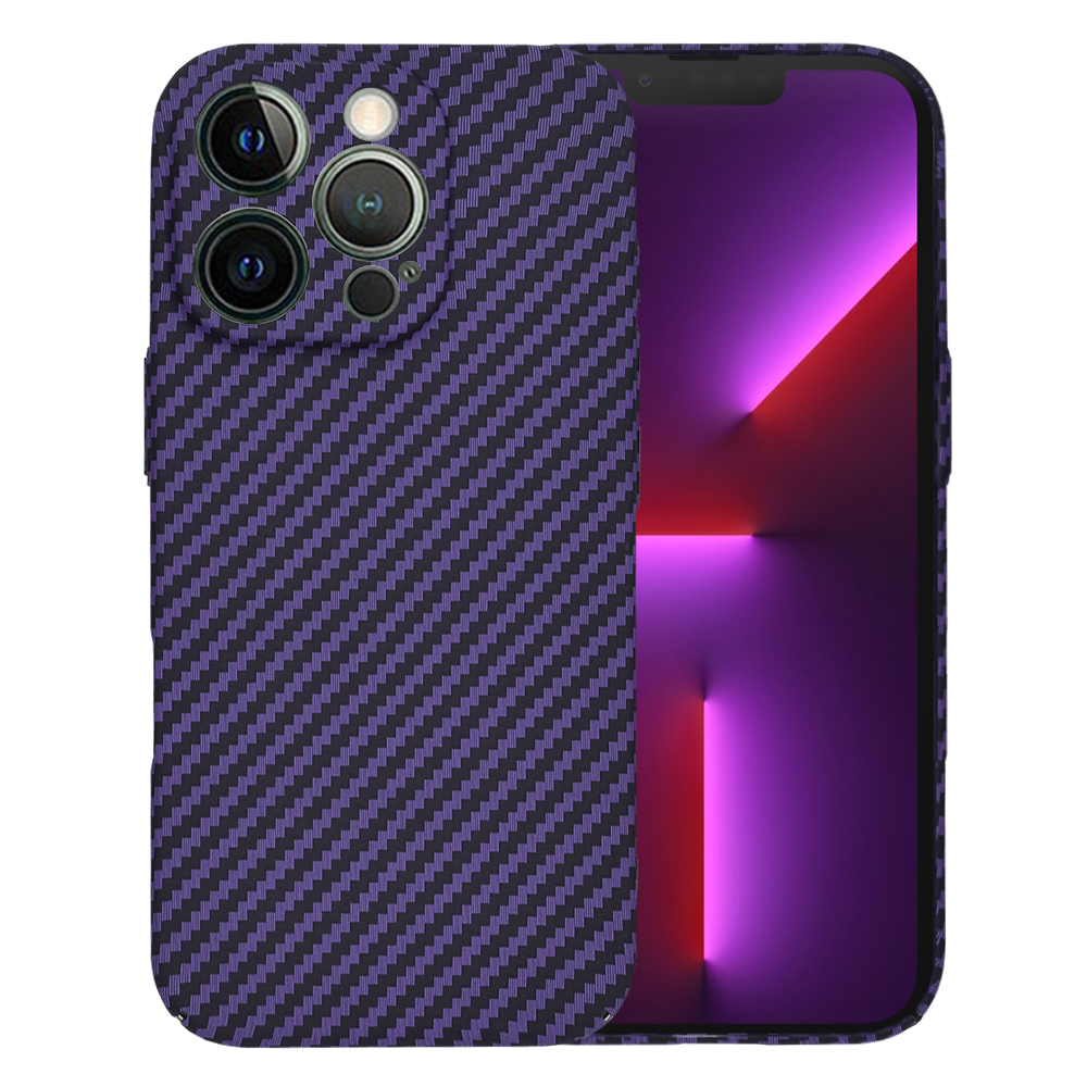 Калъф за iPhone 13 Pro - Techsuit Carbonite FiberShell - Лилав