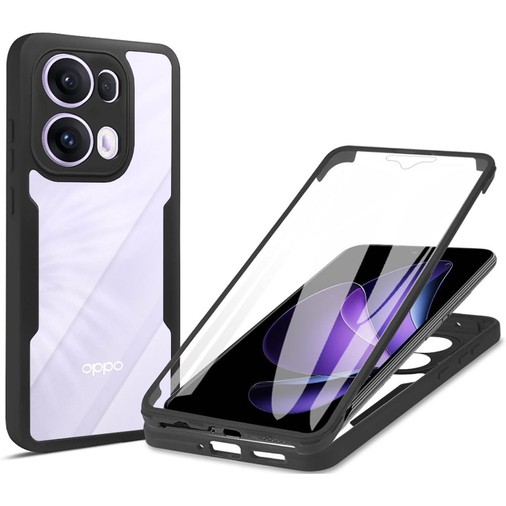Калъф за Oppo Reno13 Pro + Cover - Techsuit ColorVerse 360 Series - Черен