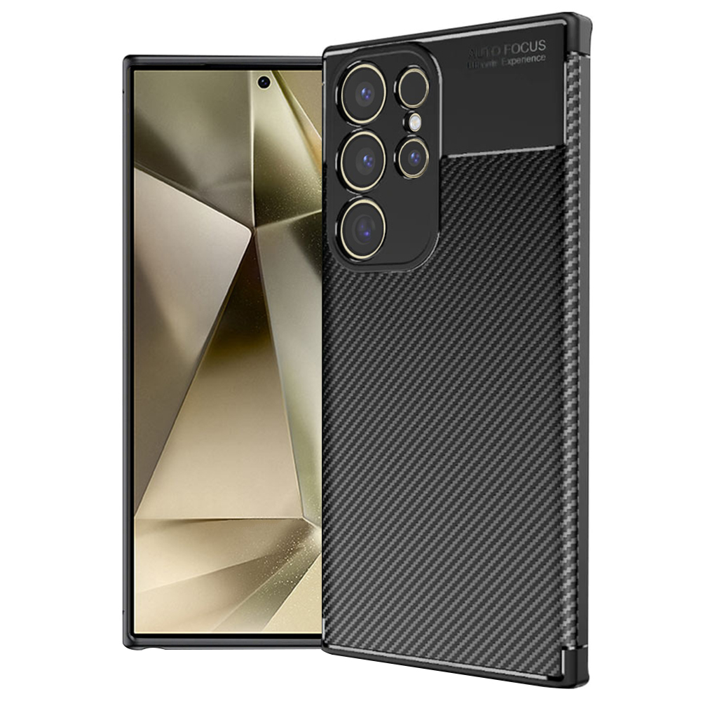 Калъф за Samsung Galaxy S24 Ultra - Techsuit CarbonFiber - Черен