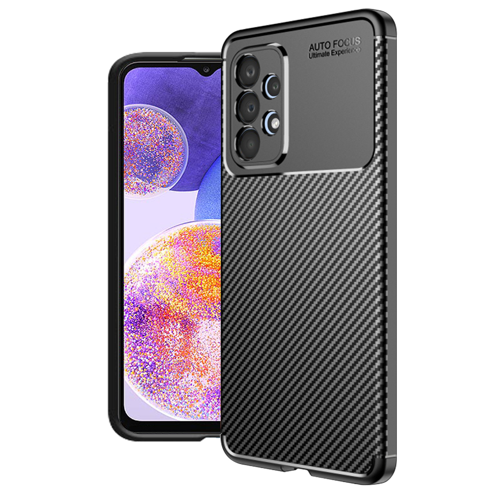 Калъф за Samsung Galaxy A23 4G / A23 5G - Techsuit CarbonFiber - Черен