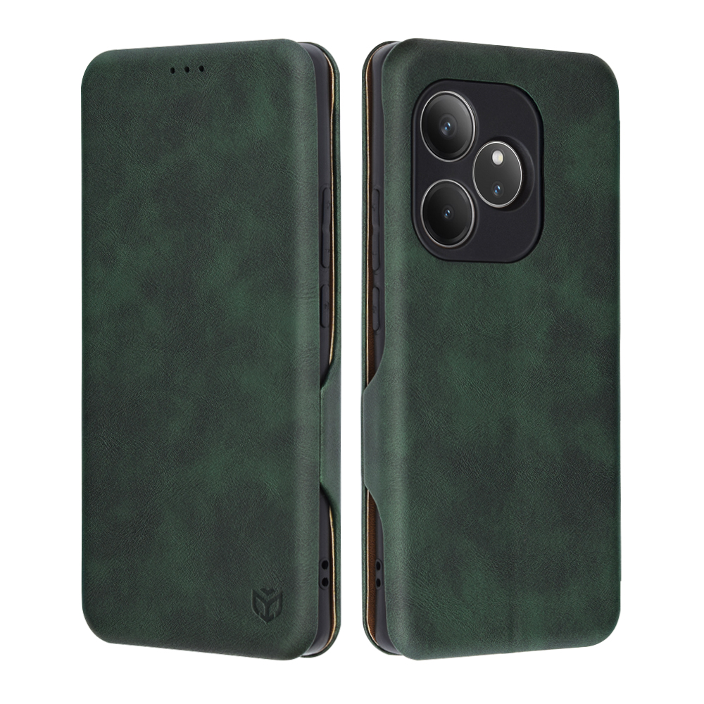 Калъф за Realme GT 6 / GT 6T - Techsuit Safe Wallet Plus - Зелен