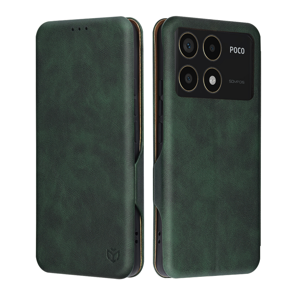 Калъф за Xiaomi Poco F6 Pro - Techsuit Safe Wallet Plus - Зелен