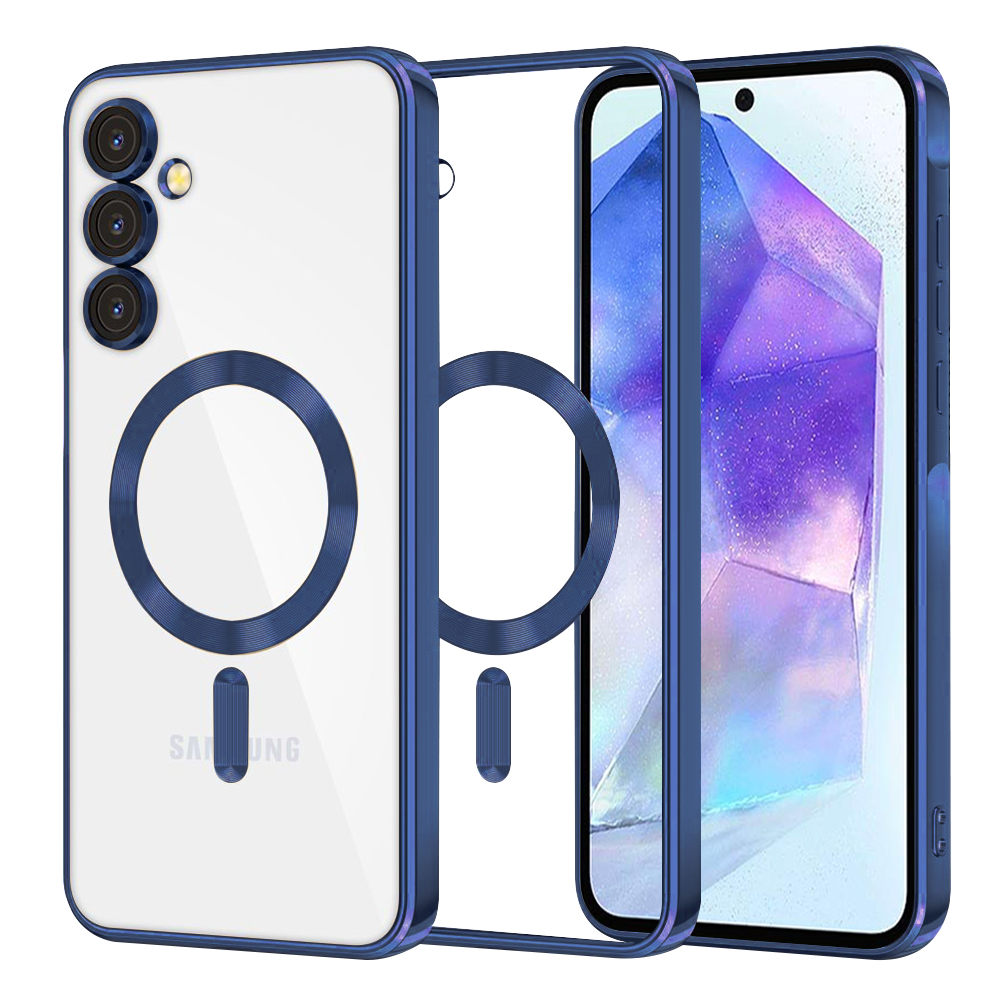 Калъф за Samsung Galaxy A55 5G - Techsuit Luxury Crystal MagSafe - Deep Син