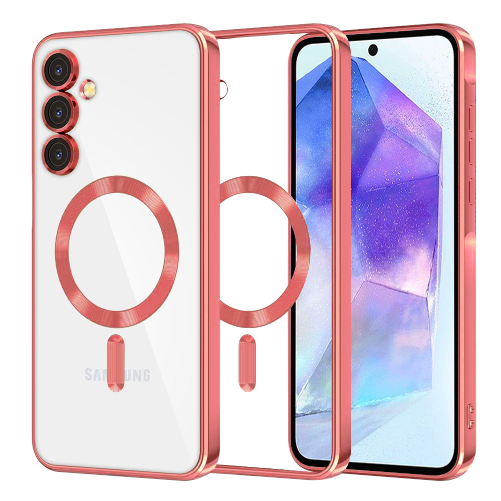 Калъф за Samsung Galaxy A55 5G - Techsuit Luxury Crystal MagSafe - Червен