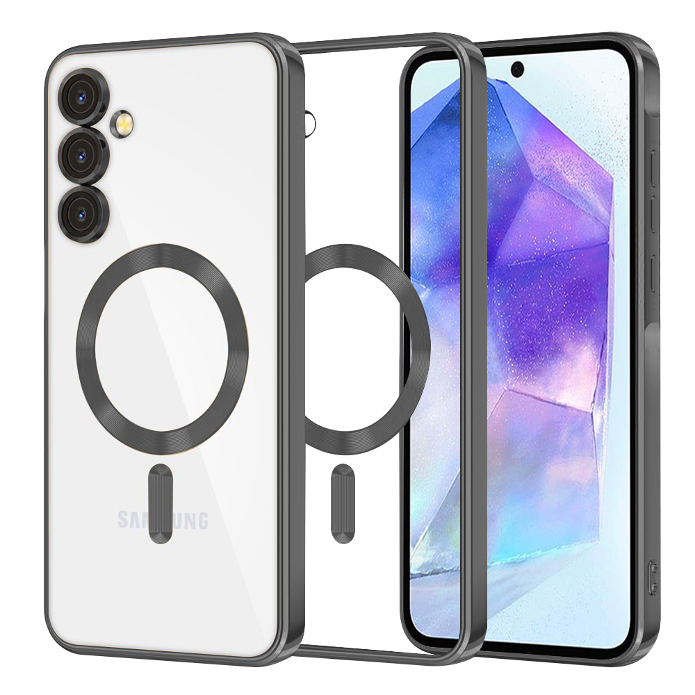 Калъф за Samsung Galaxy A55 5G - Techsuit Luxury Crystal MagSafe - Черен
