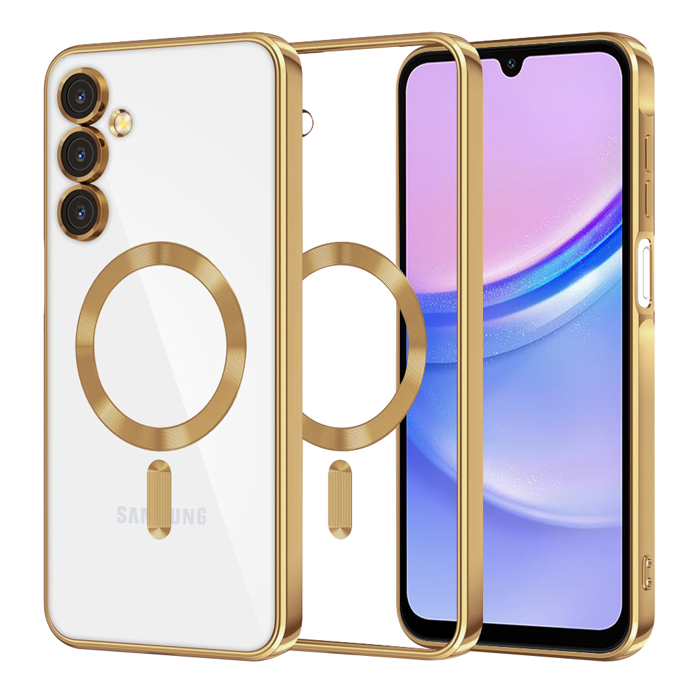Калъф за Samsung Galaxy A15 4G / A15 5G - Techsuit Luxury Crystal MagSafe - Златен