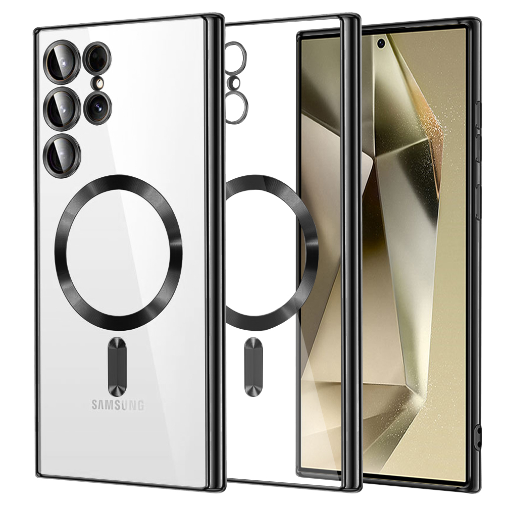 Калъф за Samsung Galaxy S24 Ultra - Techsuit Luxury Crystal MagSafe - Черен