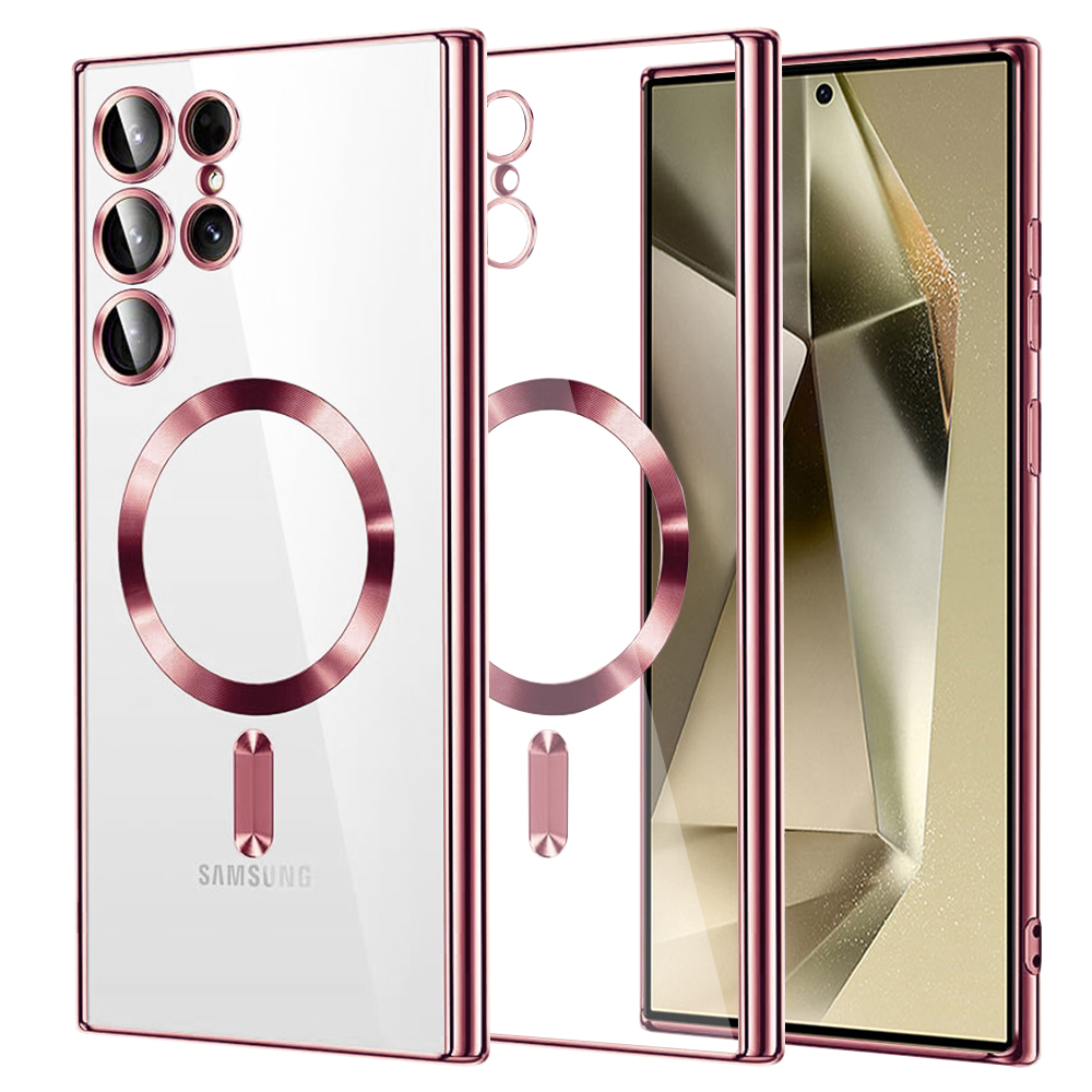 Калъф за Samsung Galaxy S24 Ultra - Techsuit Luxury Crystal MagSafe - Розов