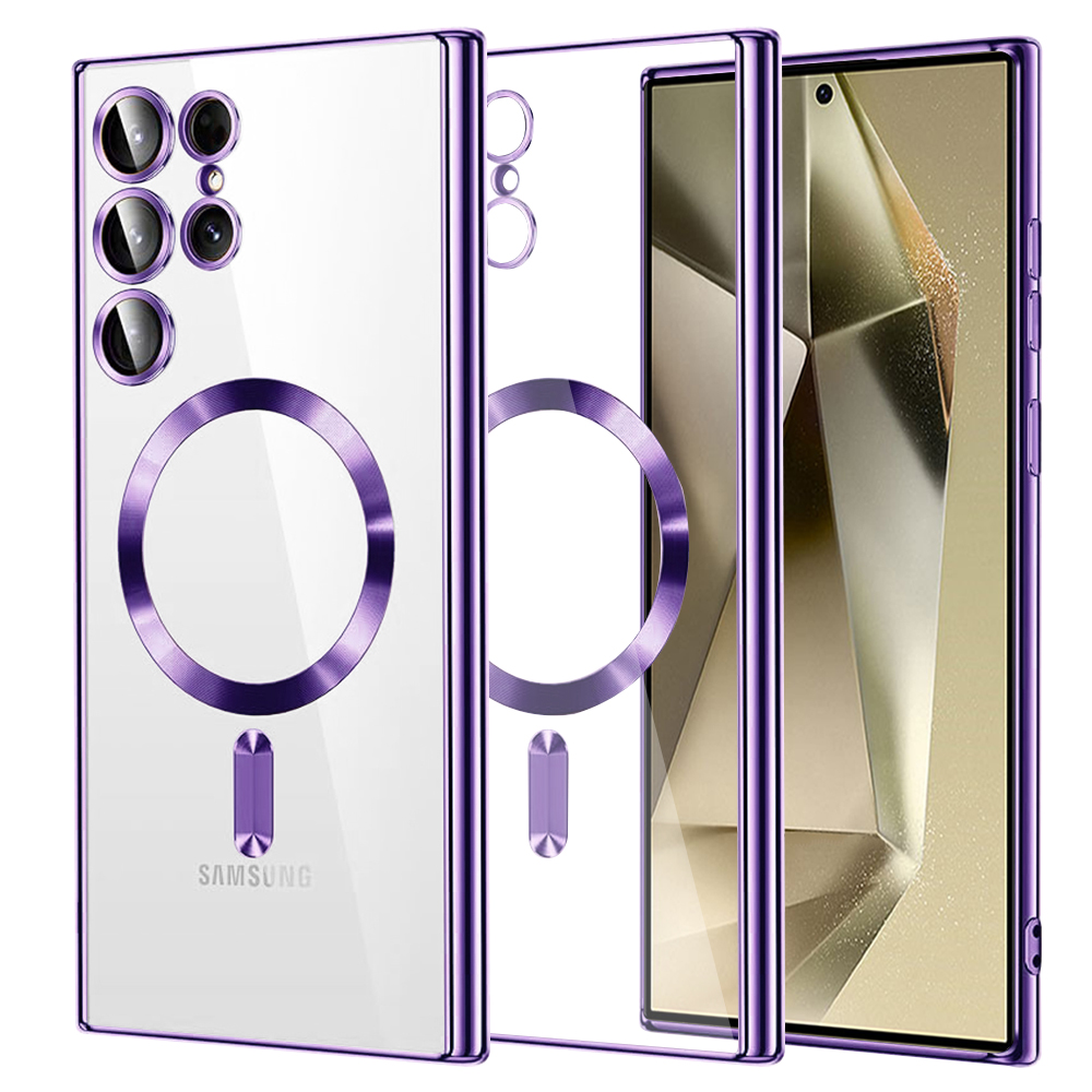 Калъф за Samsung Galaxy S24 Ultra - Techsuit Luxury Crystal MagSafe - Светло лилав