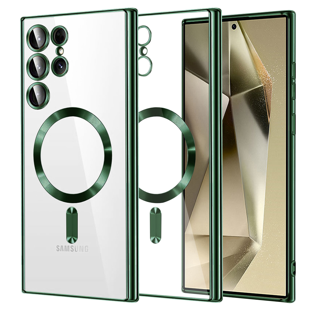 Калъф за Samsung Galaxy S24 Ultra - Techsuit Luxury Crystal MagSafe - Deep Зелен