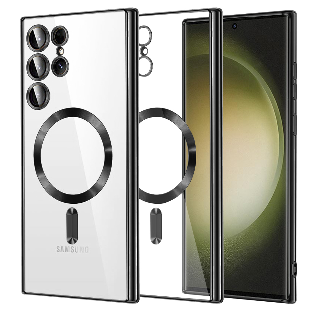 Калъф за Samsung Galaxy S23 Ultra - Techsuit Luxury Crystal MagSafe - Черен
