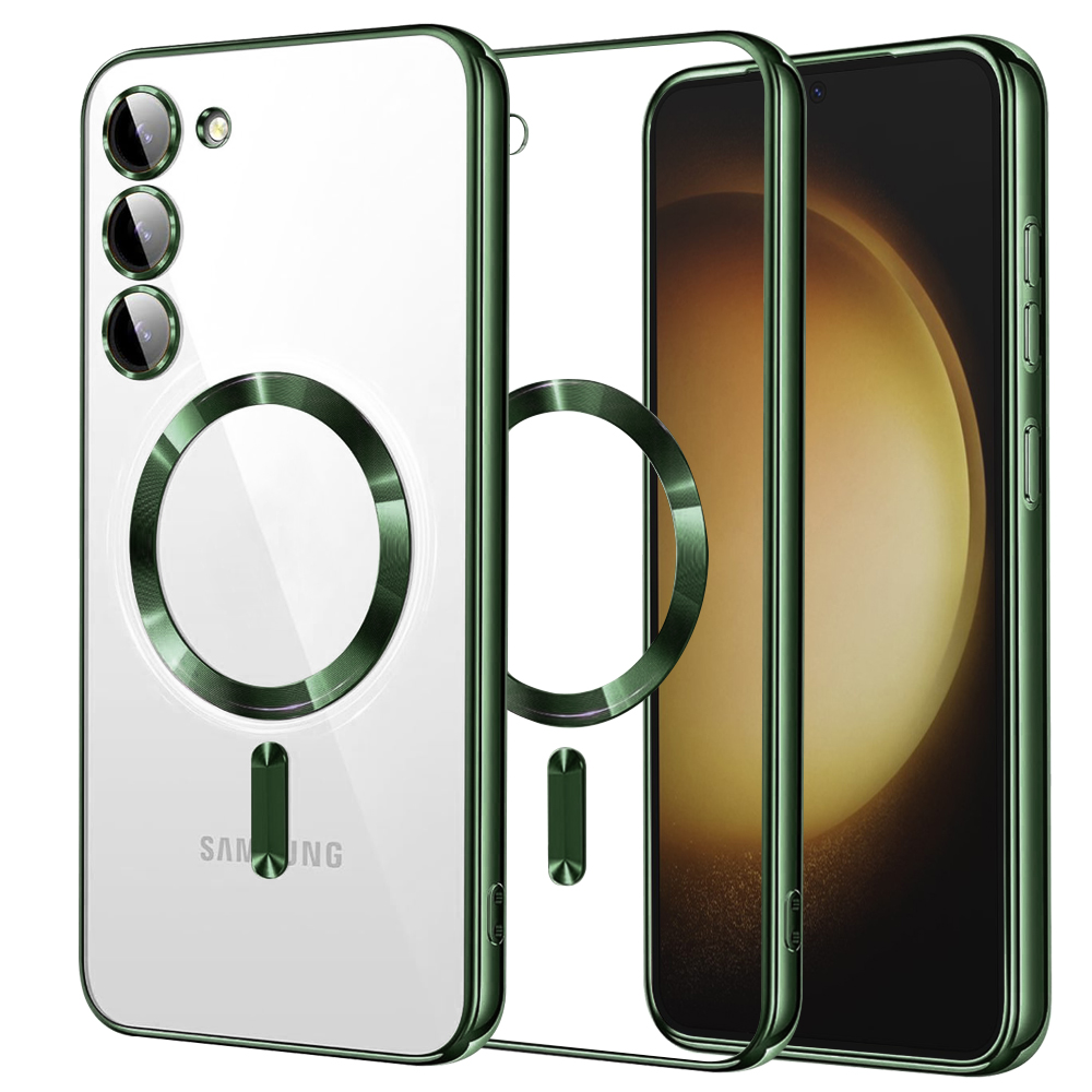 Калъф за Samsung Galaxy S23 Plus - Techsuit Luxury Crystal MagSafe - Deep Зелен
