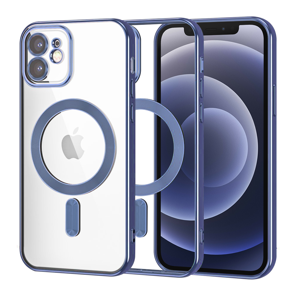 Калъф за iPhone 12 - Techsuit Luxury Crystal MagSafe - Deep Син