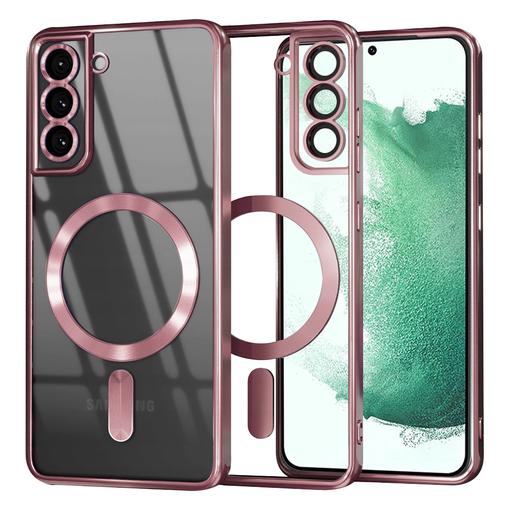 Калъф за Samsung Galaxy S22 Plus 5G - Techsuit Luxury Crystal MagSafe - Розов
