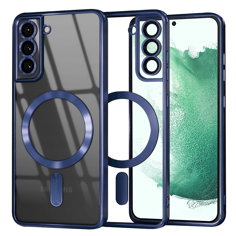 Калъф за Samsung Galaxy S22 Plus 5G - Techsuit Luxury Crystal MagSafe - Deep Син