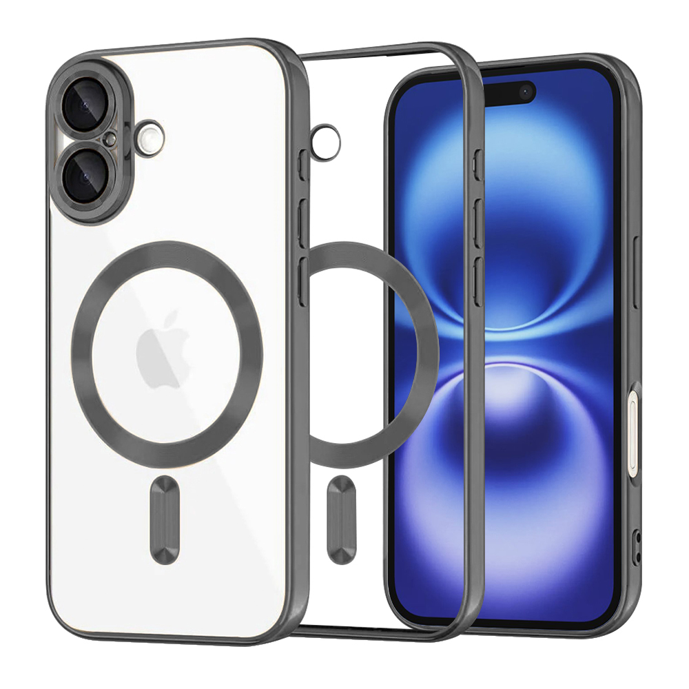 Калъф за iPhone 16 - Techsuit Luxury Crystal MagSafe - Черен