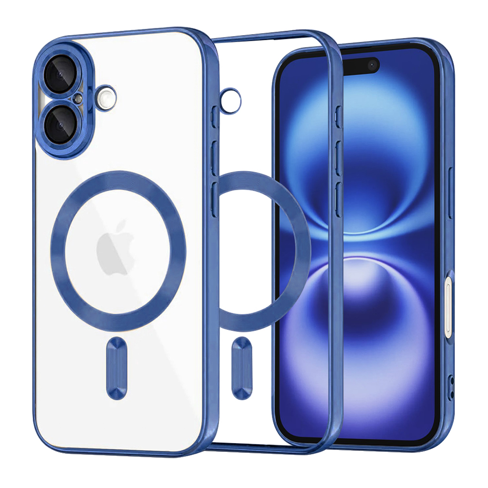 Калъф за iPhone 16 - Techsuit Luxury Crystal MagSafe - Deep Син