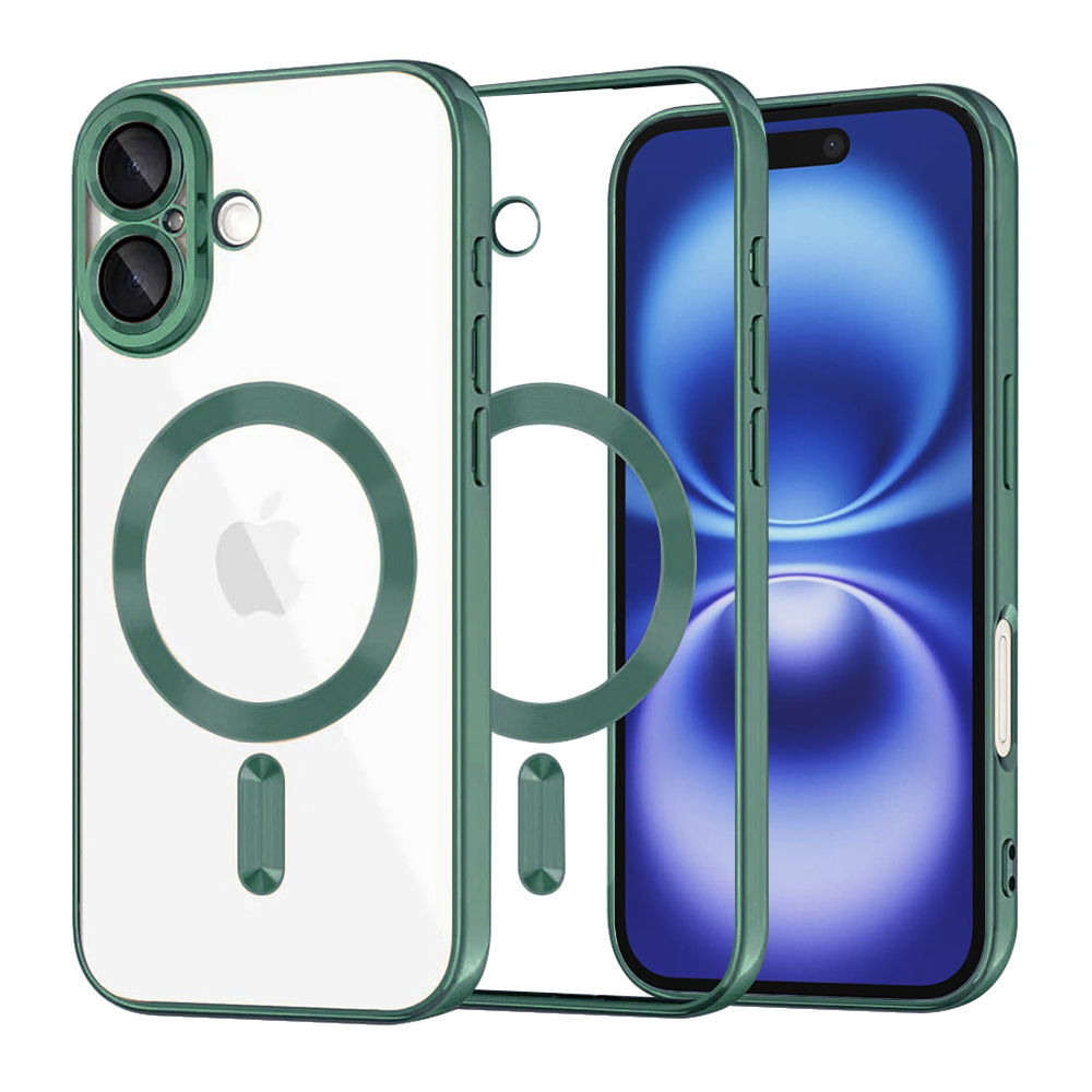Калъф за iPhone 16 - Techsuit Luxury Crystal MagSafe - Deep Зелен