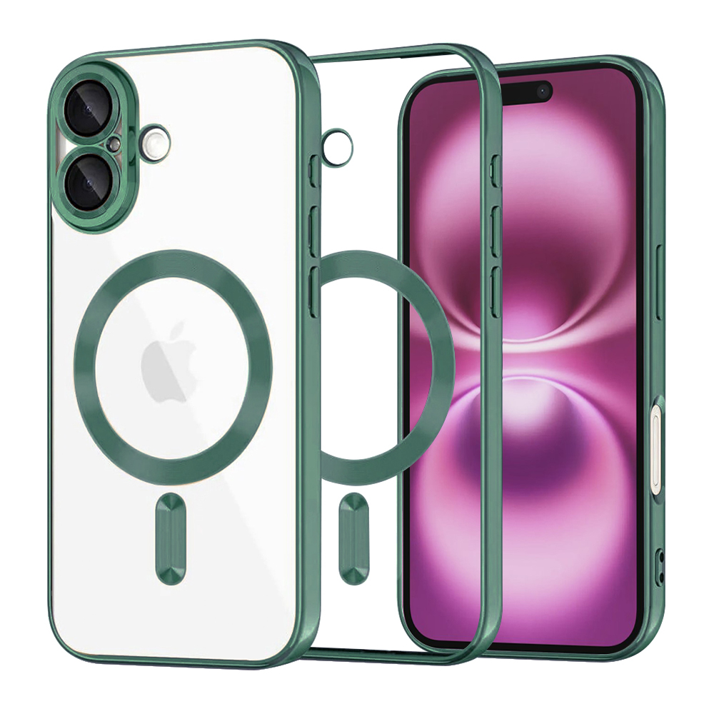 Калъф за iPhone 16 Plus - Techsuit Luxury Crystal MagSafe - Deep Зелен