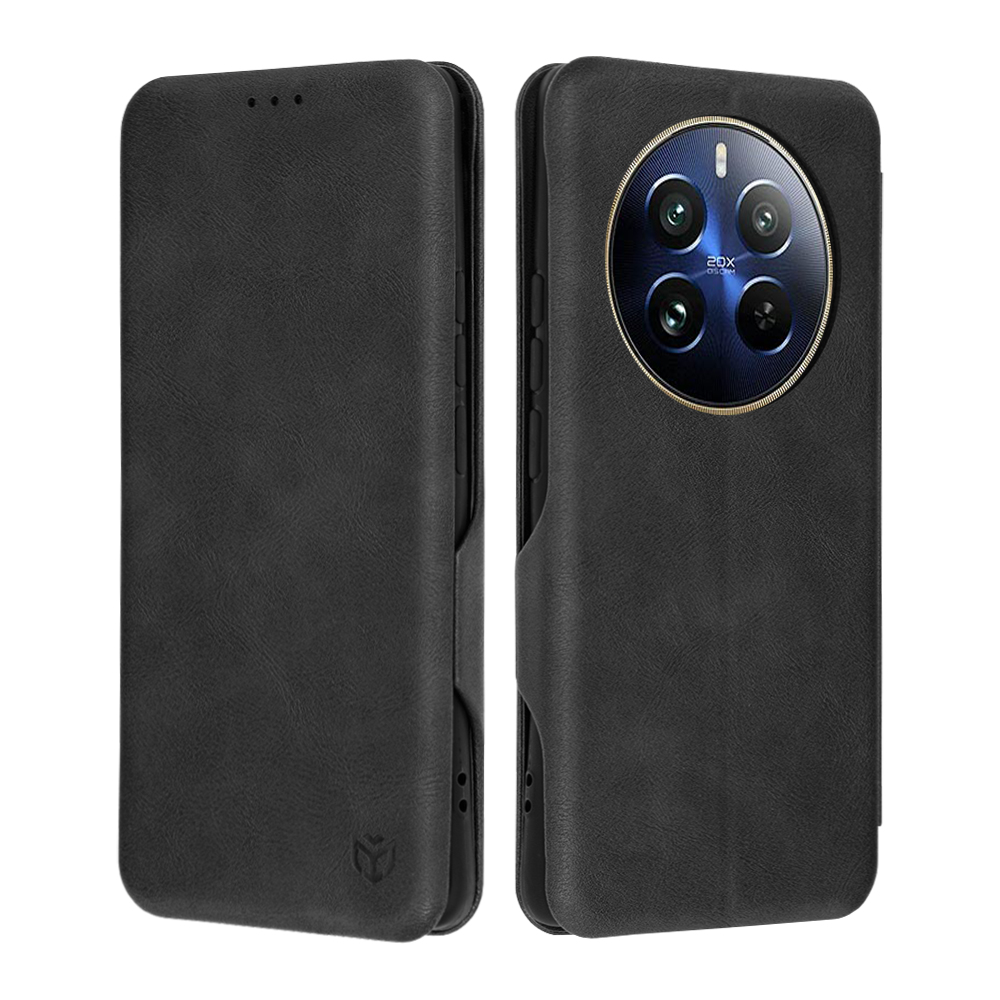 Калъф за Realme 12 Pro / 12 Pro+ - Techsuit Safe Wallet Plus - Черен