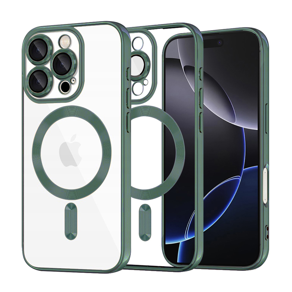 Калъф за iPhone 16 Pro Max - Techsuit Luxury Crystal MagSafe - Deep Зелен