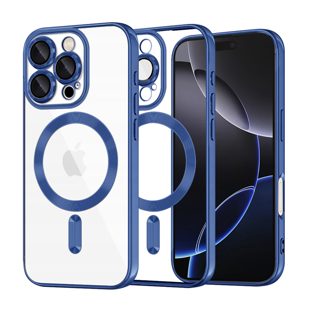 Калъф за iPhone 16 Pro Max - Techsuit Luxury Crystal MagSafe - Deep Син